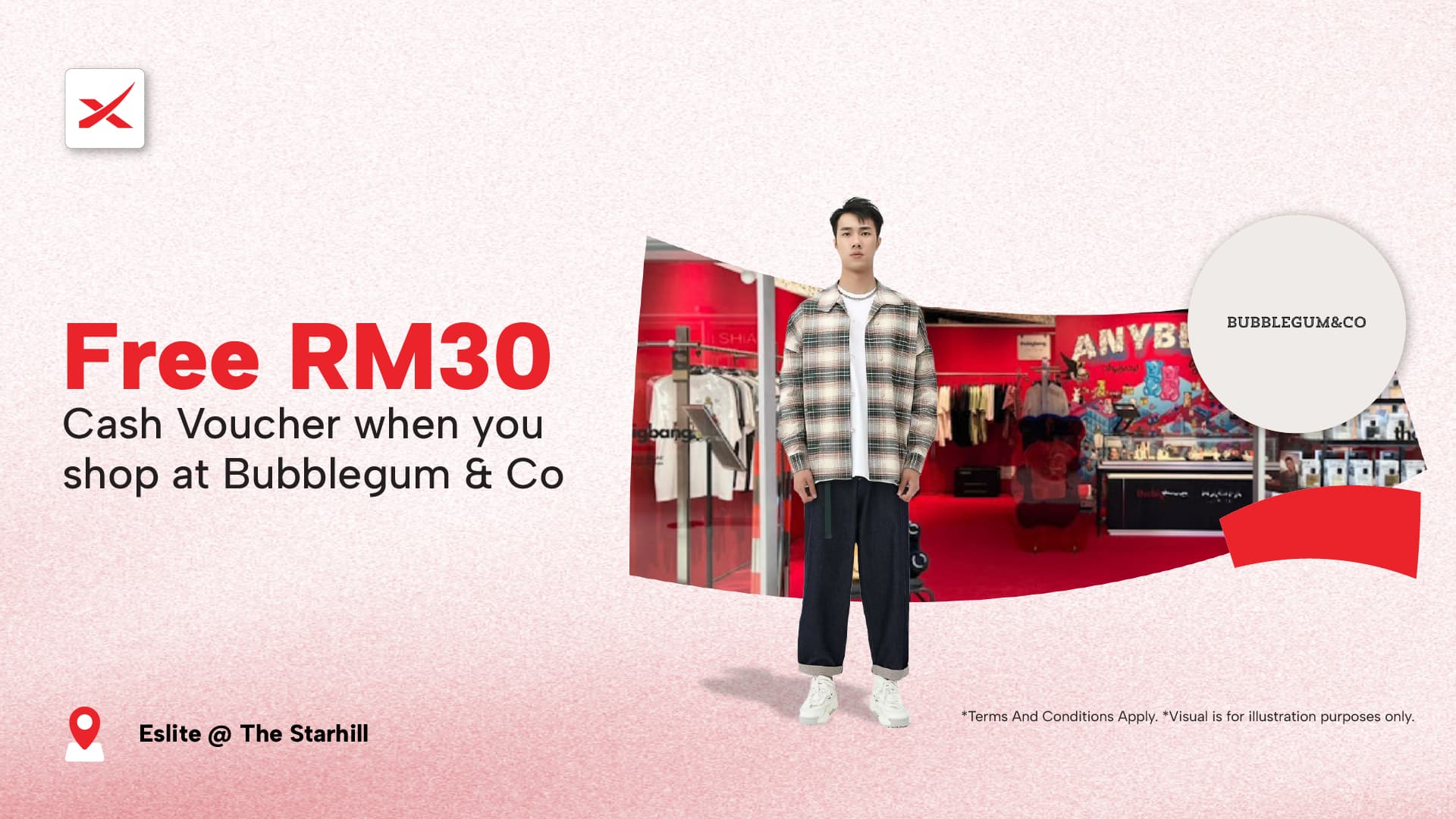MoneyX Vouchers - Discount Voucher For Retail - BubbleGum @ Starhill