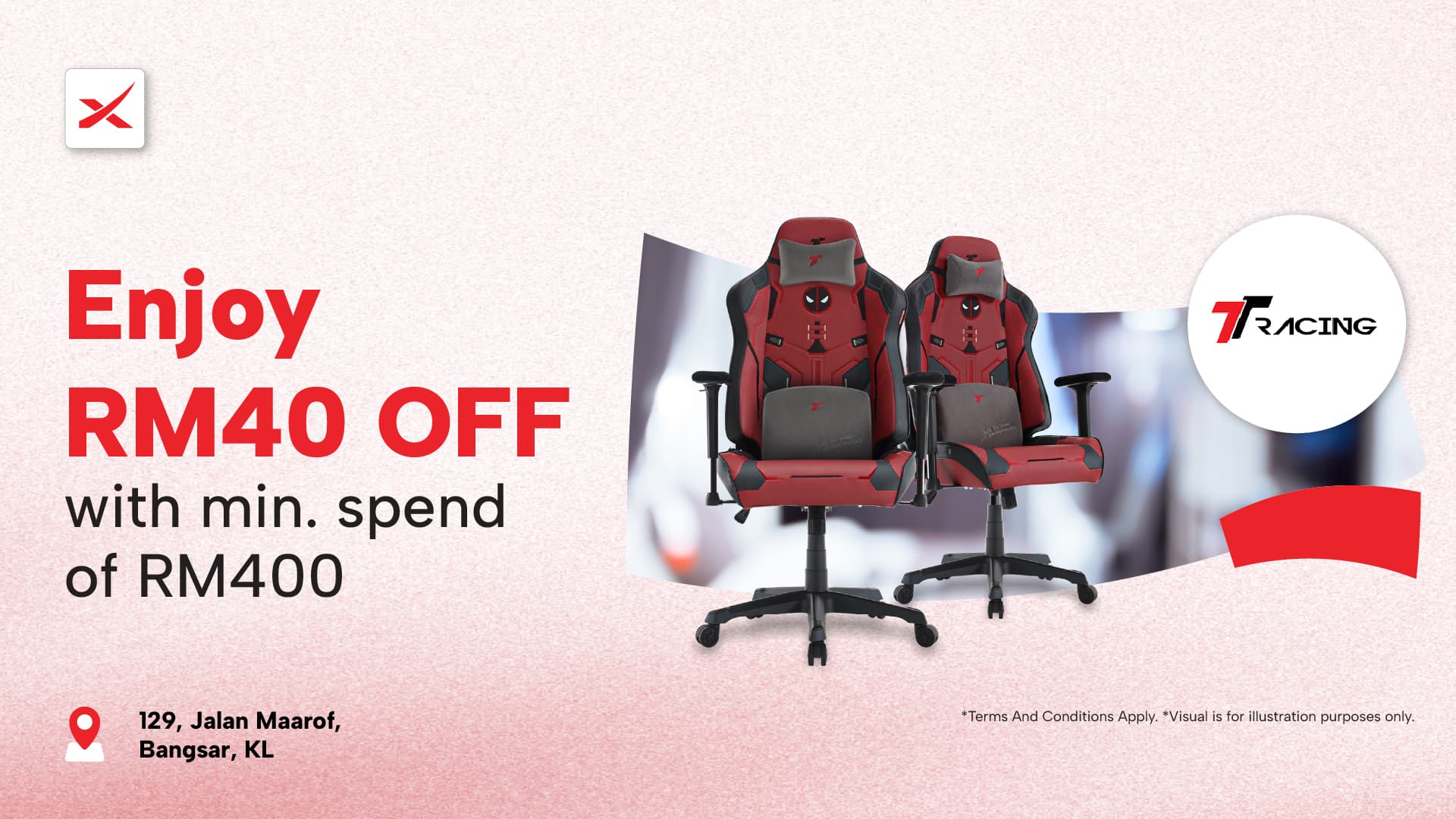 MoneyX Vouchers - Discount Voucher For Retail - TT Racing Gaming Chair